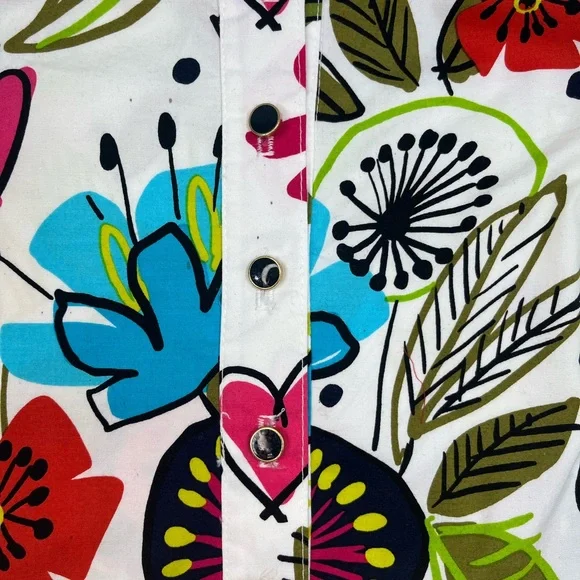 Trina Turk Multicolor Peek a Boo Shoulder Top Size S - Picture 5 of 7